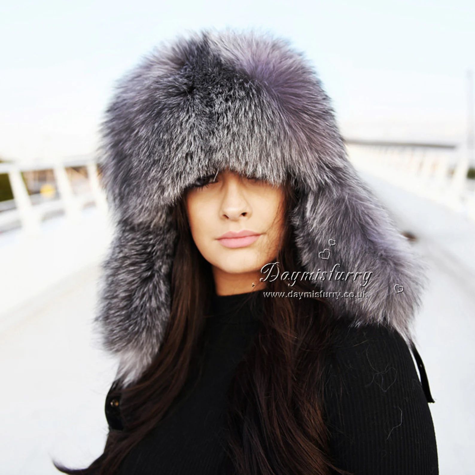 Silver Fox Fur Trapper Hat | Etsy (US)