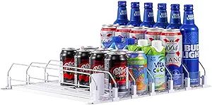 Drink Organizer for Fridge, Width Adjustable Beverage Pusher Glide, Soda Can Dispenser for Refrig... | Amazon (US)