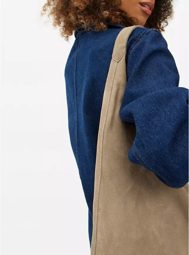 Light Brown Suede Shoulder Bag One Size | Tu Clothing