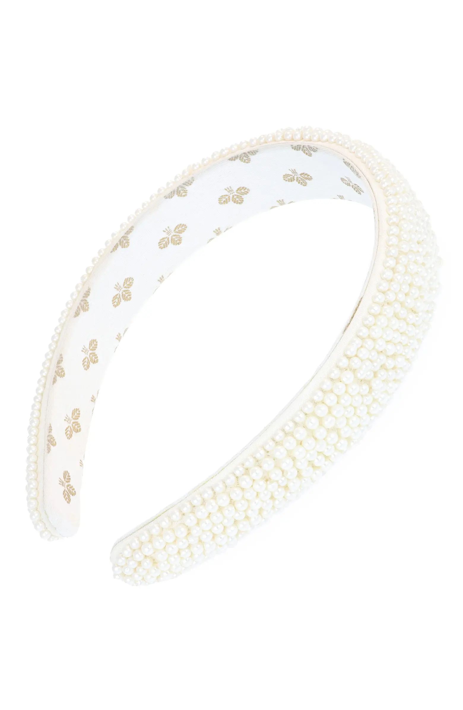 Glade Imitation Pearl Padded Headband | Nordstrom