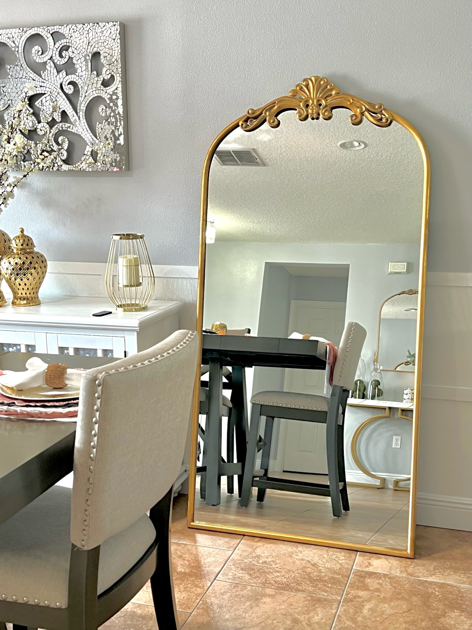 Filigree Floor mirror styling 

#LTKunder50 #LTKhome #LTKstyletip