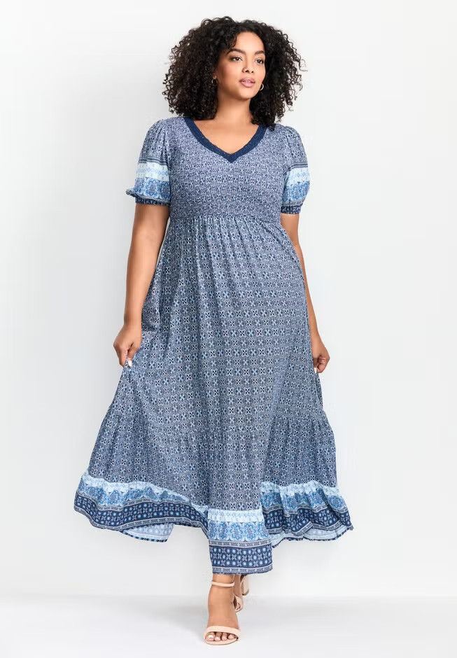 Eve Border Dress | Avenue