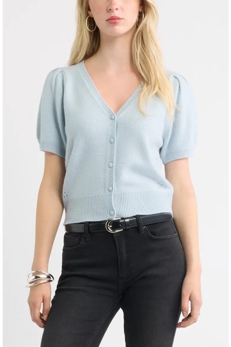 Treasure & Bond Wool & Cashmere Short Sleeve Cardigan (Women) | Nordstrom | Nordstrom