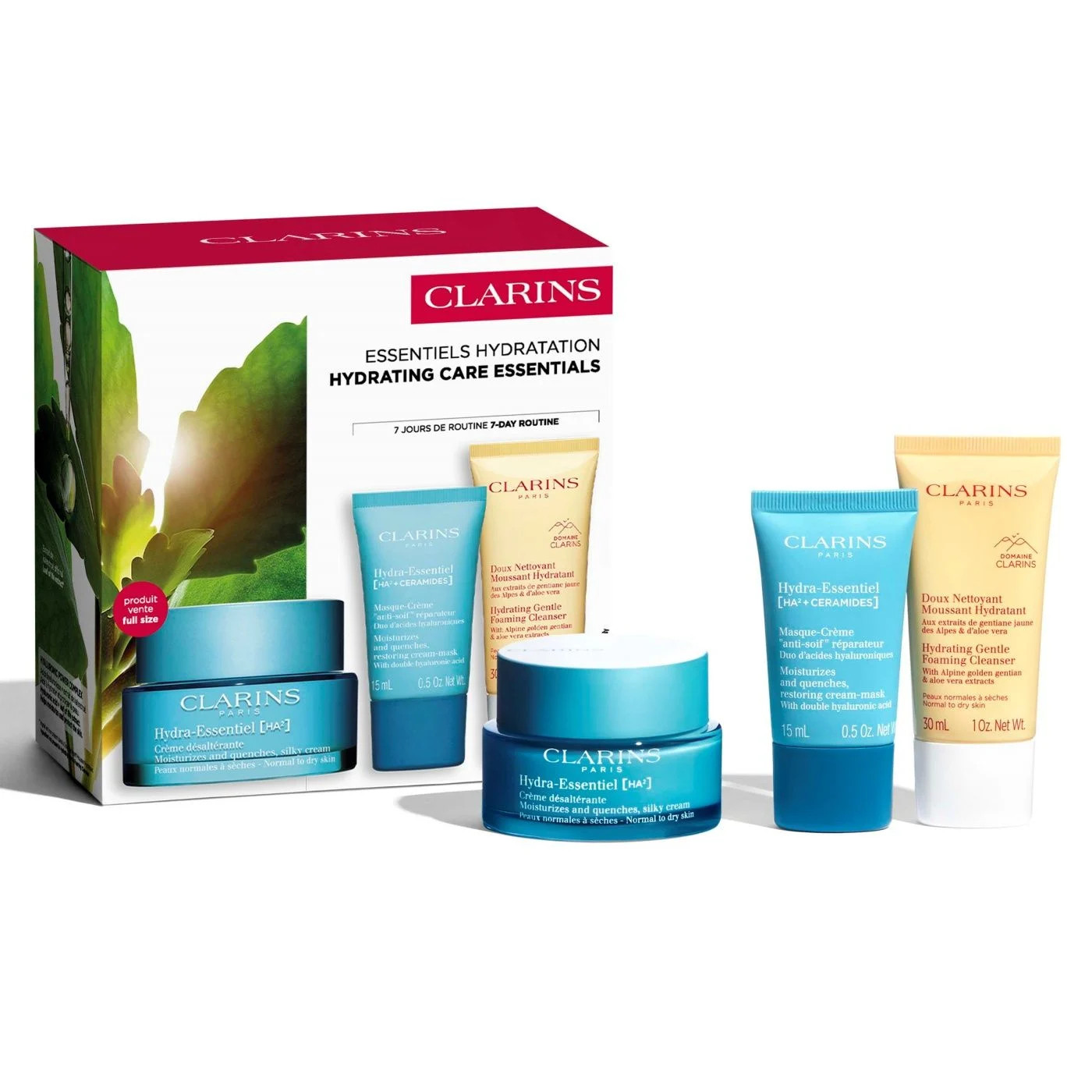 Hydra-Essentiel Starter Kit | Featuring Hydra-Essentiel Silky Cream + Lip Comfort Oil | For Effor... | Clarins USA