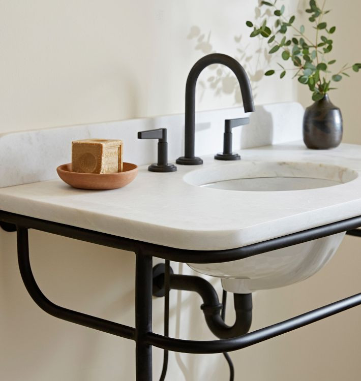 Blair Lever Handle Widespread Bathroom Faucet | Rejuvenation