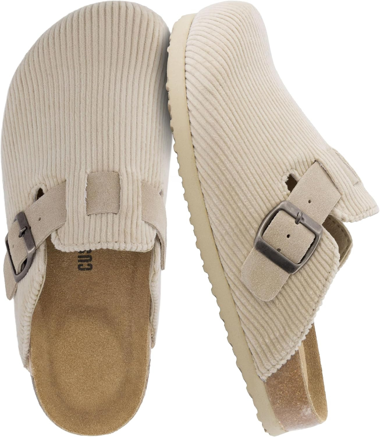 CUSHIONAIRE Hana Vegan Suede Clogs for Women, Cork Footbed Potato Shoes | Amazon (US)