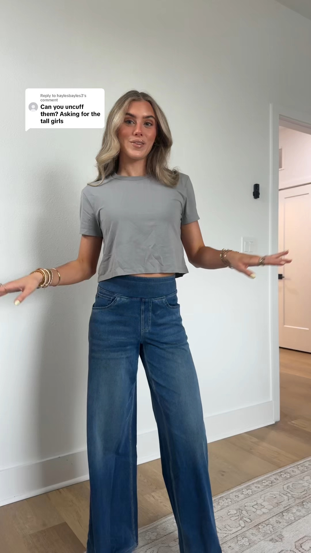 Halara Flex™ High Waisted Pockets Baggy Wide Leg Washed Casual Jeans size XS. Designed to look like denim but is actually a stretchy knit fabric. My tee is cuts clothing my code is SLOANEV!  @Halara 

#LTKdayinmylife #LTKootd #LTKTravel