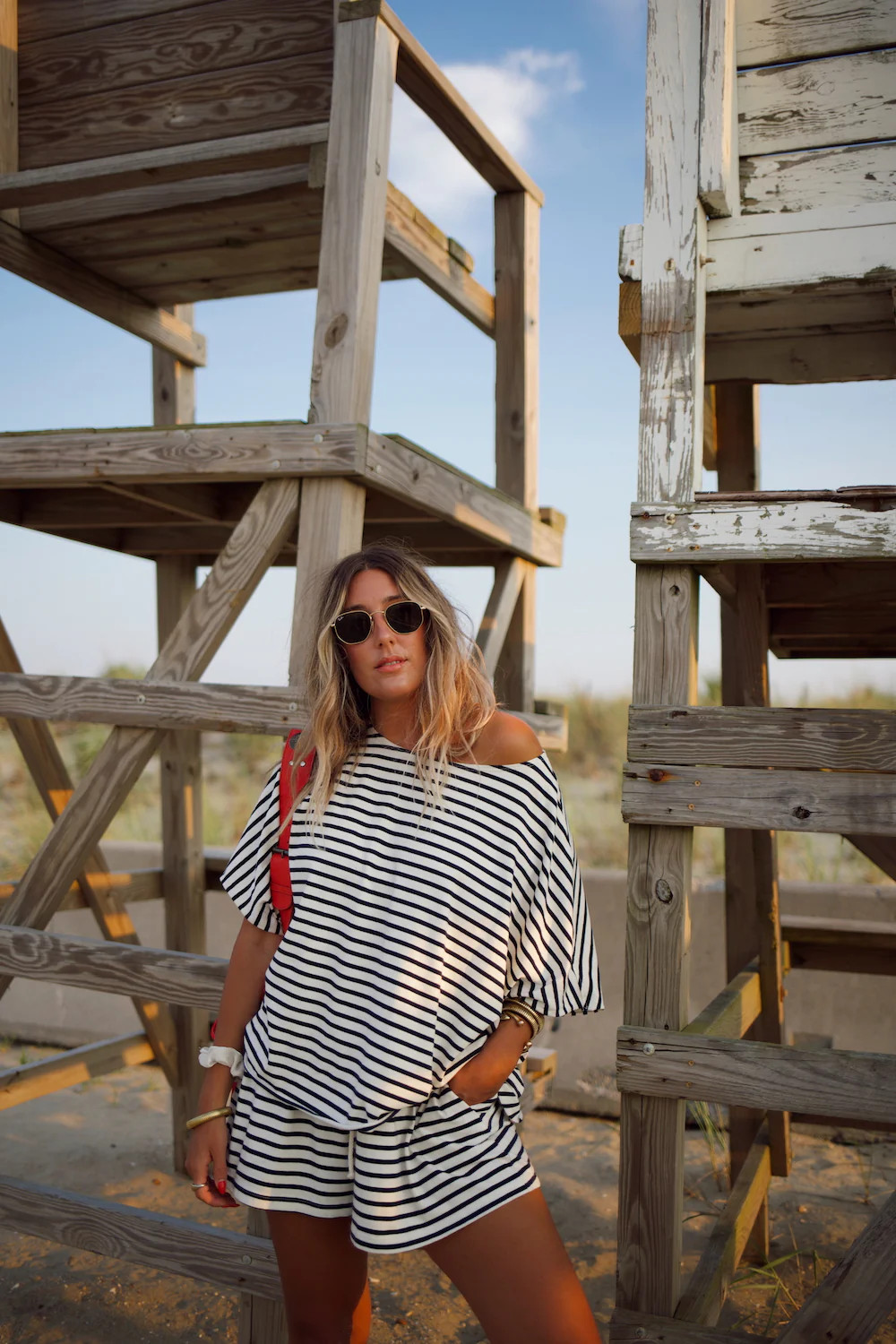 Everyday Oversized Tee - Marina Stripe | How Do You Wear That