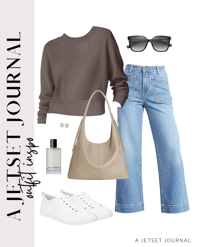 Running your errands in style is a breeze with this classic sweater from ANRABESS and lightwash jeans from Cicy Bell. Vionic lace-up shoes pair well with this cozy fit. You can style this look with a befen purse and SOJOS square sunnies.

#LTKSeasonal #LTKSaleAlert #LTKTravel
 

 