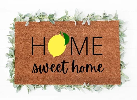 Home Sweet Home Lemon Doormat Lemon Doormat Spring or Summer | Etsy | Etsy (US)