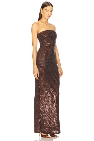 x REVOLVE Saskia Gown in Chocolate Brown | Revolve Clothing (Global)