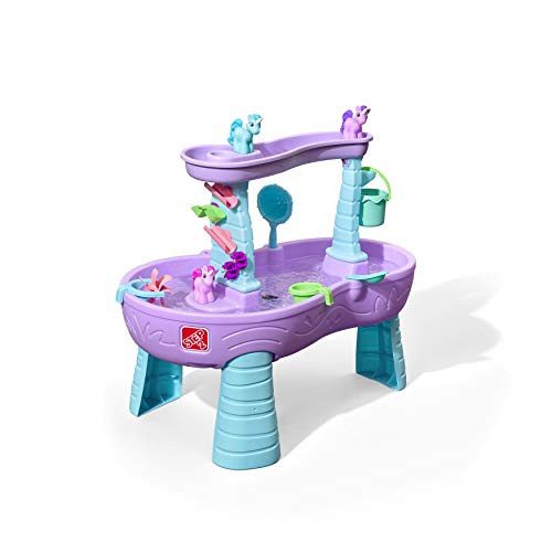 Step2 Rain Showers & Unicorns Water Table – Kids Purple Water Play Table with 13-Pc Unicorn Acc... | Amazon (US)