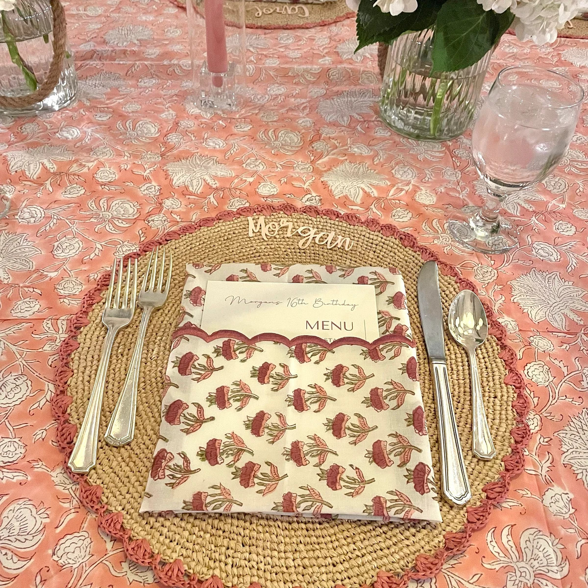 American Flag Placemats – Hand-crocheted Raffia Palm by Madagascar Artisans – Bold Red White ... | Etsy (US)