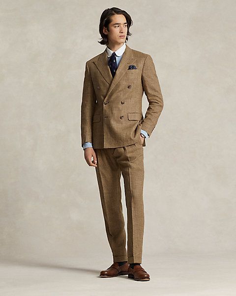 Polo Houndstooth Silk-Linen 3-Piece Suit | Ralph Lauren (UK)
