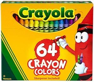 Crayola Crayon Set, 3-5/8", Permanent/Waterproof, 64/BX, Assorted, Sold as 1 Box | Amazon (US)