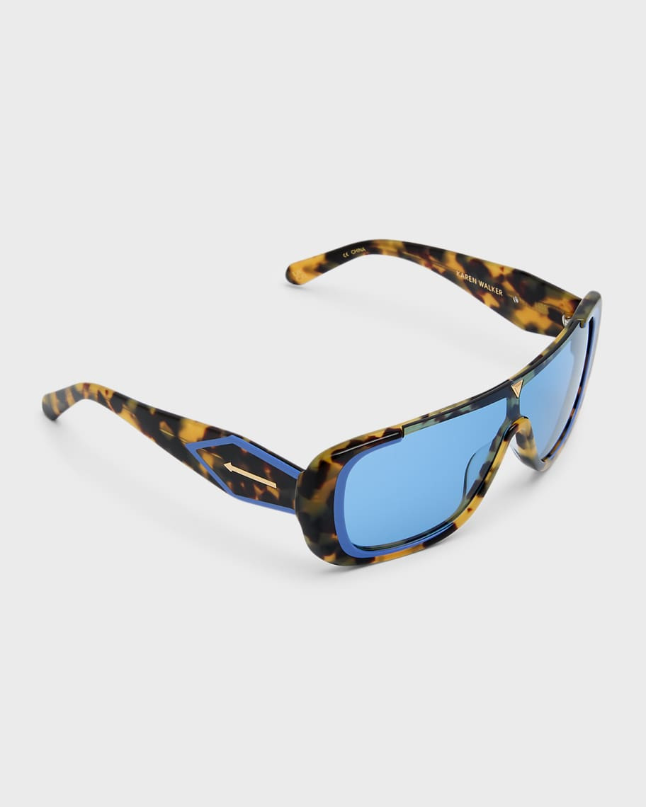 Logo Acetate Shield Sunglasses | Neiman Marcus