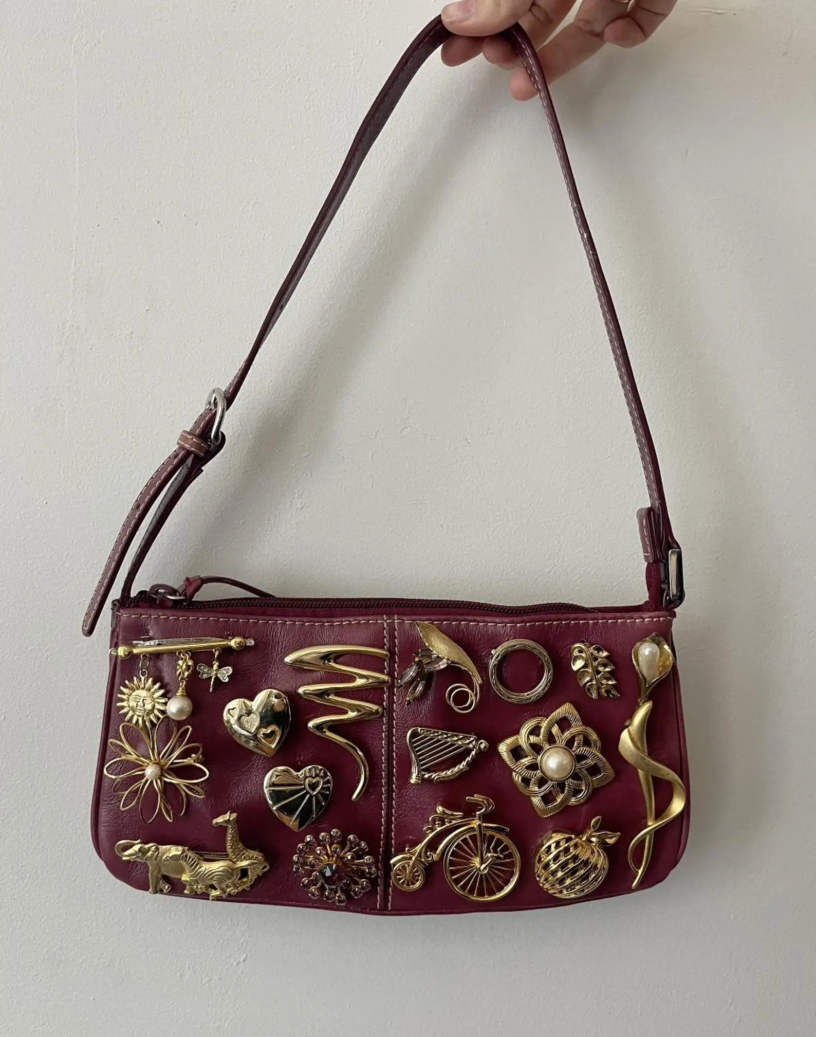 The Charlotte Brooch Bag | vintage brooches, brooch bag, vintage leather bag, wearable art, state... | Etsy (US)