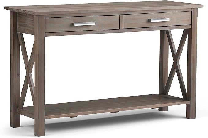 SIMPLIHOME Kitchener SOLID WOOD 47 inch Wide Contemporary Modern Console Sofa Entryway Table in D... | Amazon (US)