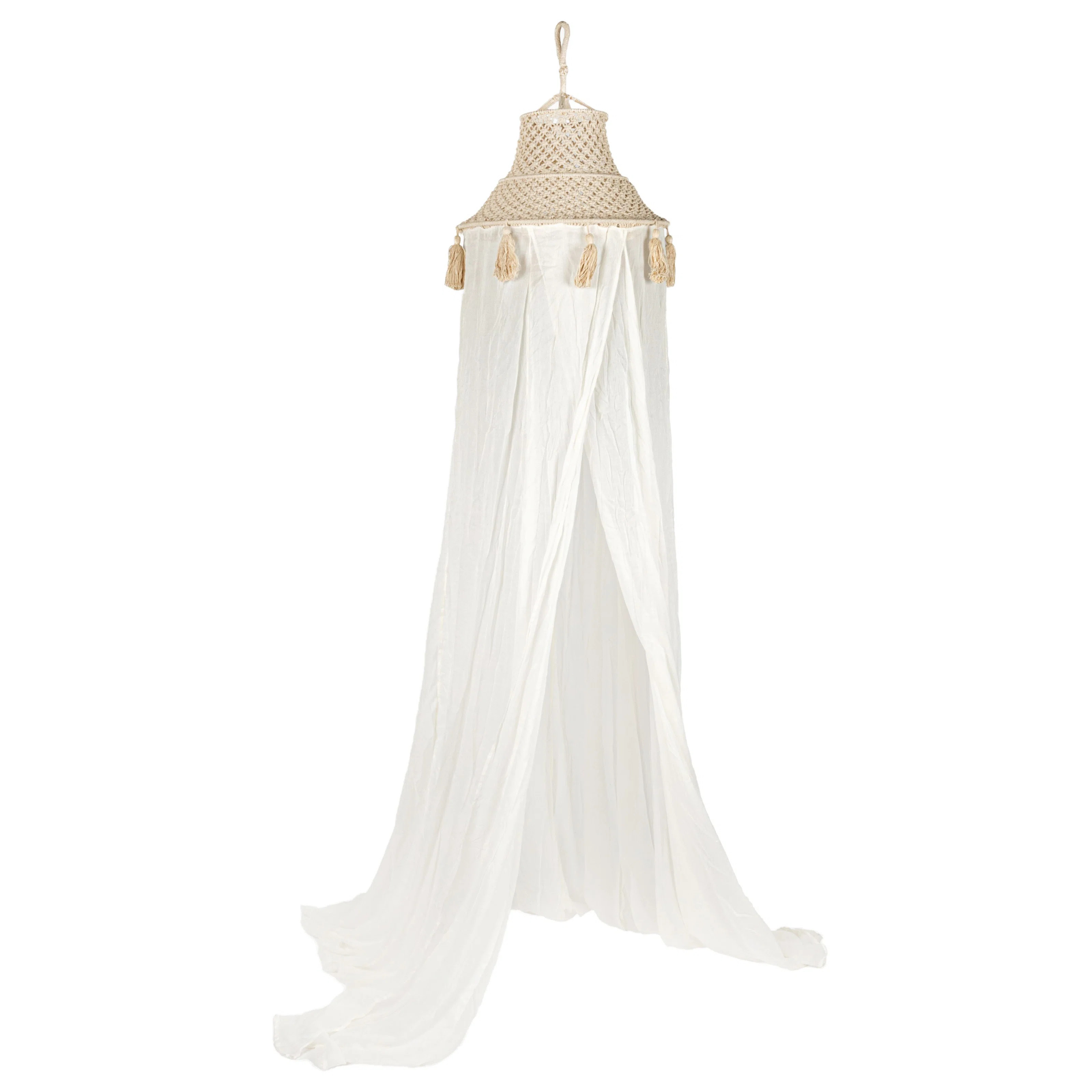 Creative Co-Op Cotton Macrama Bed Canopy & Reviews | Wayfair | Wayfair North America