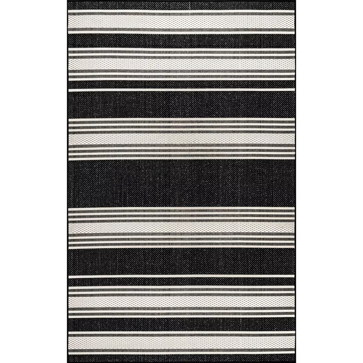 Lauren Liess x Rugs USA - Romy Striped Indoor/Outdoor Area Rug Black 4' x 6' | Target