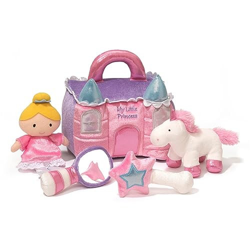 Baby GUND Play Soft Collection, Princess Castle 5-Piece Plush Playset with Rattle, Squeaker and Crinkle Plush Toys, Sensory Toy for Babies and Newborns, 7” | Amazon (US)