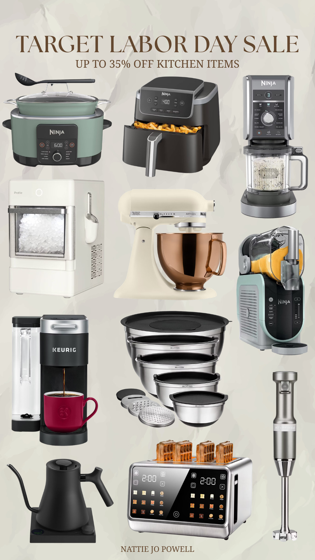 The perfect time for a kitchen upgrade! Target has kitchen favorites up to 35% off for Labor Day, including Ninja, KitchenAid, Keurig and more!

Target Labor Day sale - kitchen appliance deals - Ninja appliances - KitchenAid mixer - Keurig coffee maker - Target kitchen finds - home deals

 

 #LTKSeasonal #LTKHome #LTKSaleAlert
