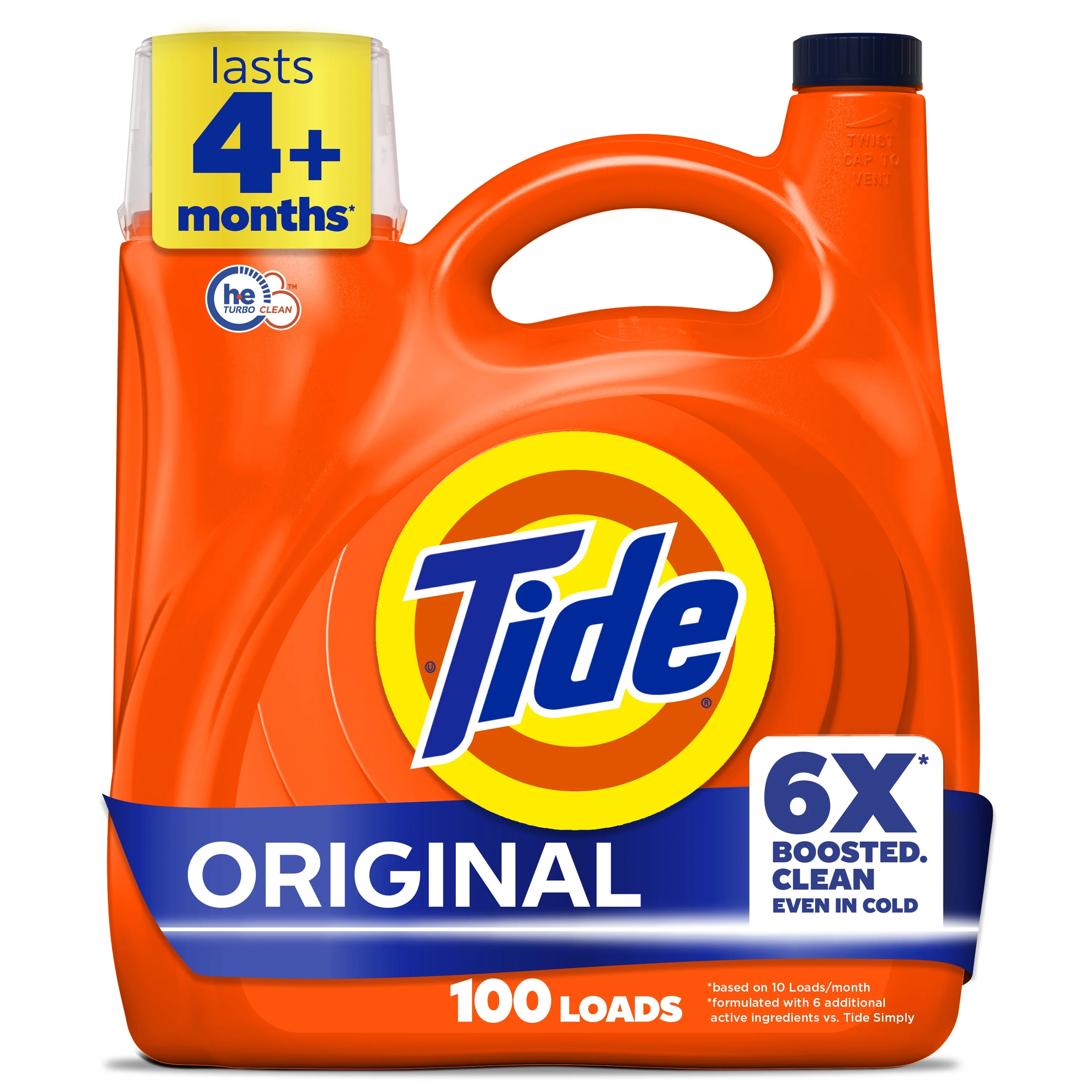 Tide Laundry Detergent Liquid with 6X Boosted Cleaning Power, Original Scent, 125 fl oz, 100 Load... | Walmart (US)