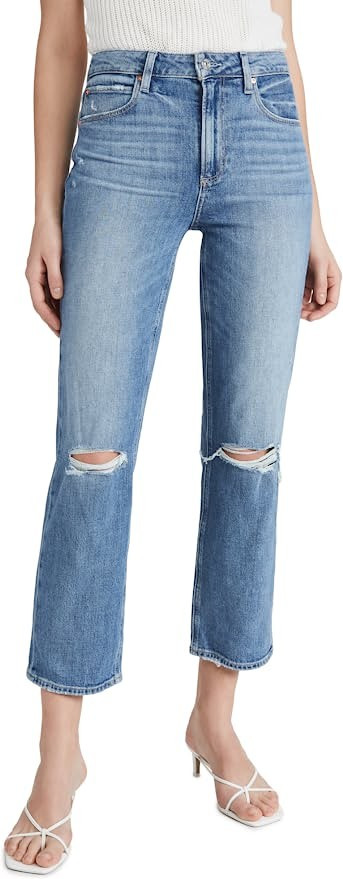 PAIGE Women's Sarah Straight Ankle Jeans | Amazon (US)
