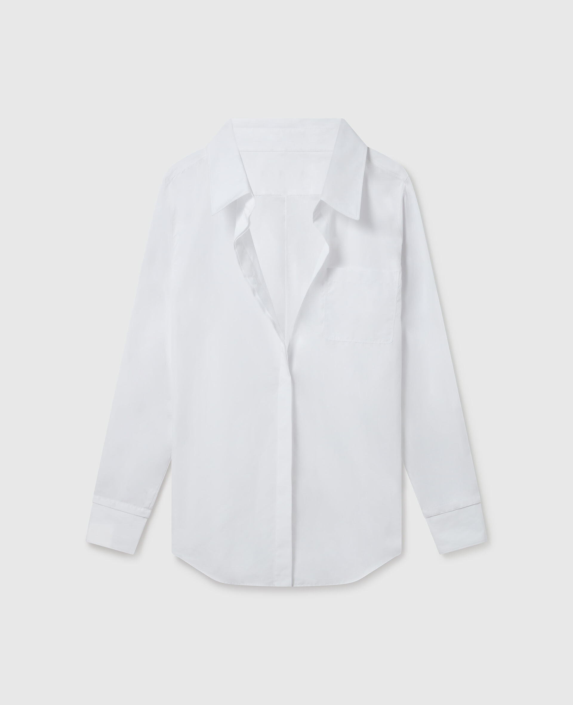 Open V-Neck Collared Shirt | Stella McCartney (Global)