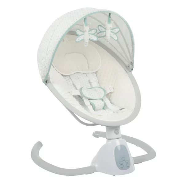 Monbebe Tranquility Bluetooth Enabled Indoor Baby Swing, Stardust Silver Color | Walmart (US)