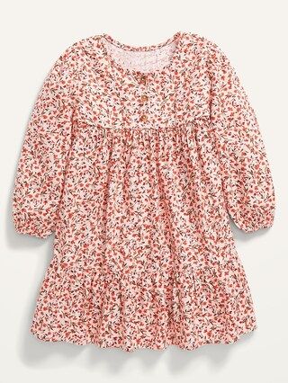 Long-Sleeve Floral A-Line Dress for Toddler Girls | Old Navy (US)