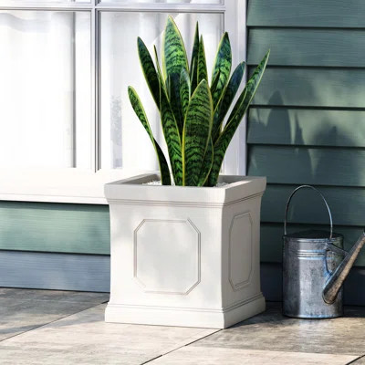 Planter In Antique White - Functional And Stylish For Plants 13.98 In. D X W 13.58 H 19.23 Lb Weight Elegant Design Plant Growth | Wayfair North America
