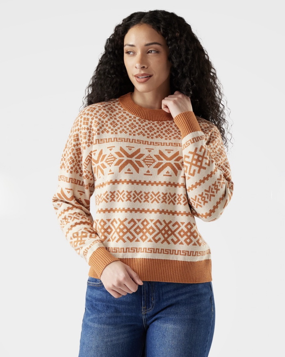 Just ordered this $130 @smartwool Edgewood heritage crew sweater in terracota! 