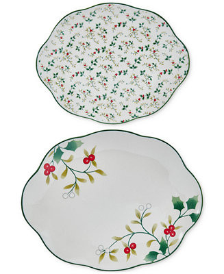 Pfaltzgraff Winterberry Platter, Set of 2 - Macy's | Macy's
