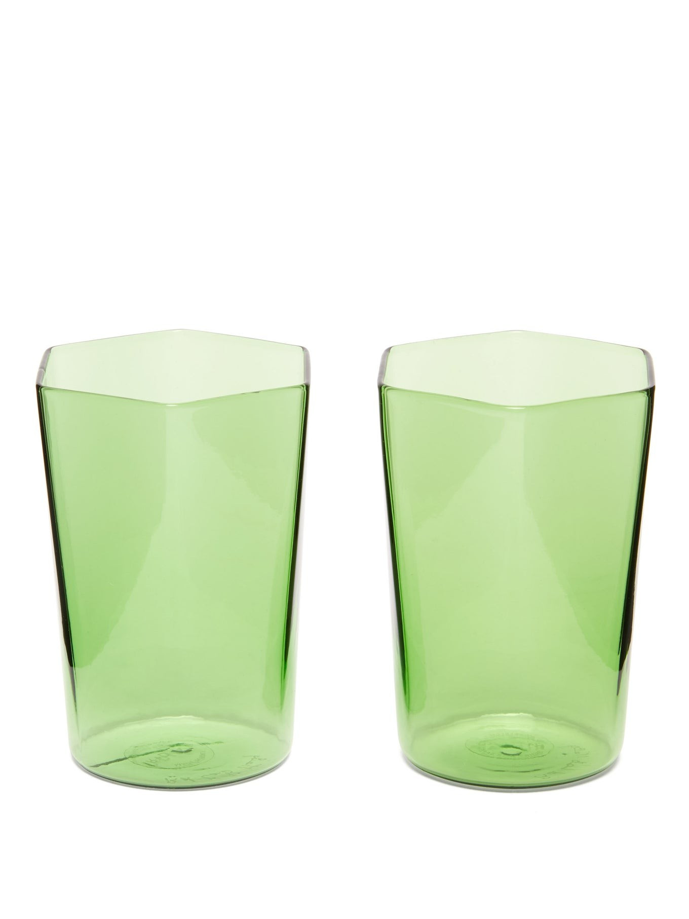 Set of two Nini hexagon glass tumblers | R+D.LAB | Matches (US)