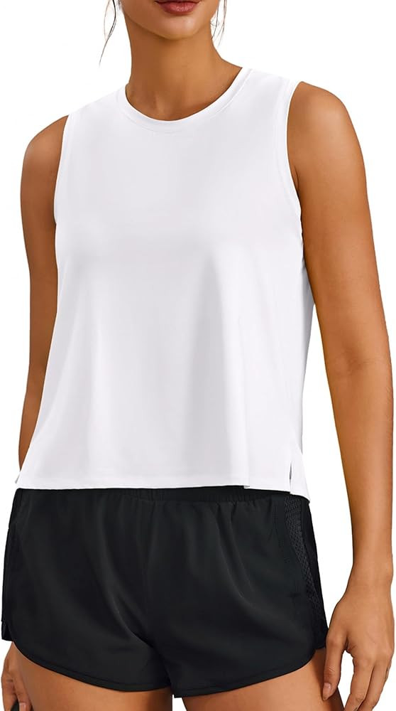 PINSPARK Ice Silk Athletic Tank Tops for Women Cooling Crop Tops | Amazon (US)