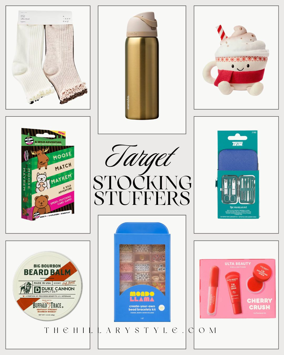 🎁 Target Stocking Stuffers: Last-Minute Gifts, Cute Finds, & More!

It's crunch time for the holidays! I've rounded up the best stocking stuffers from Target that are guaranteed to bring a smile. From viral water bottles and cozy fashion socks to fun kid's games and essential grooming gifts for him, there's something for everyone. I especially love the cute Squishmallow hot cocoa plush and the Ulta Beauty lip kit—perfect last-minute gifts that look thoughtful. These are great finds for under $20 and make for perfect budget-friendly holiday shopping. Grab these cute, affordable gifts while you still can!

#TargetStyle #TargetFinds #LTKunder50 #TheHillaryStyle #StockingStuffers #HolidayGifts #LastMinuteGifts #AffordableGifts #TargetHoliday #GiftGuide #GiftsForHer #GiftsForHim #Squishmallows 

   

#LTKHoliday #LTKGiftGuide #LTKGiftGuide #LTKHoliday #LTKFindsUnder50