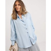 Linen Mix Shirt Soft Blue - JD Williams - Size: 16 | JD Williams (UK)