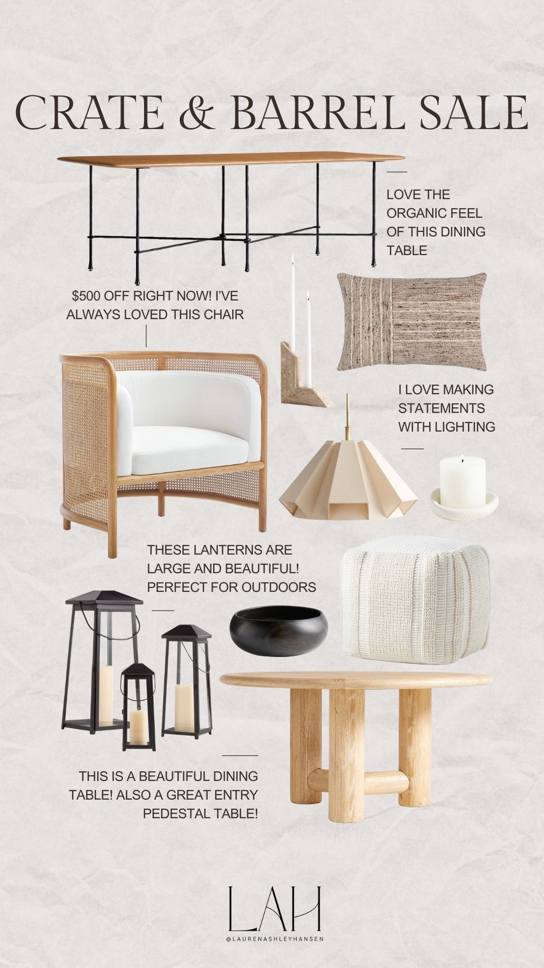Crate & Barrel is having a huge warehouse sale of up to 60% off right now!! The most beautiful furniture pieces, accent lighting, modern decor and more. A gorgeous mix of metals, stones, and wood tones for a modern organic look! 

#LTKHome #LTKSaleAlert