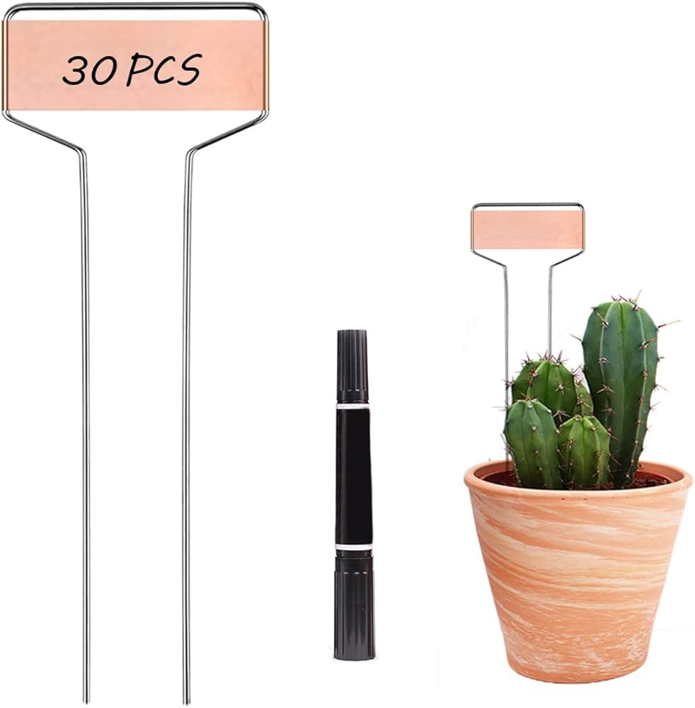 30pcs Plant Labels Copper Plant Markers for Outdoor Plants 6inch Plant Labels for Seedlings Outdo... | Amazon (US)