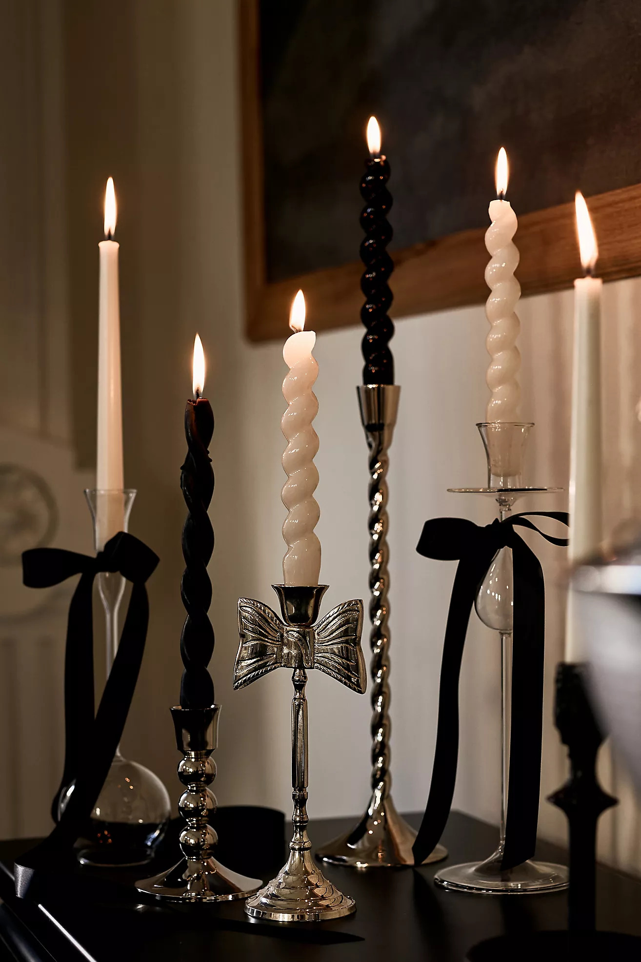 Silver Bow Candle Holder | Anthropologie (US)