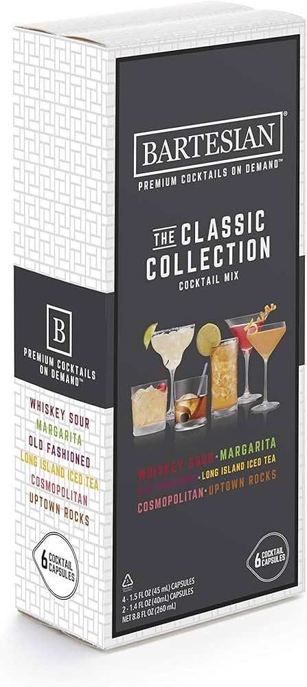 Bartesian The Classic Collection Cocktail Mixer Capsules, Variety Pack of 6 Cocktail Capsules, fo... | Amazon (US)