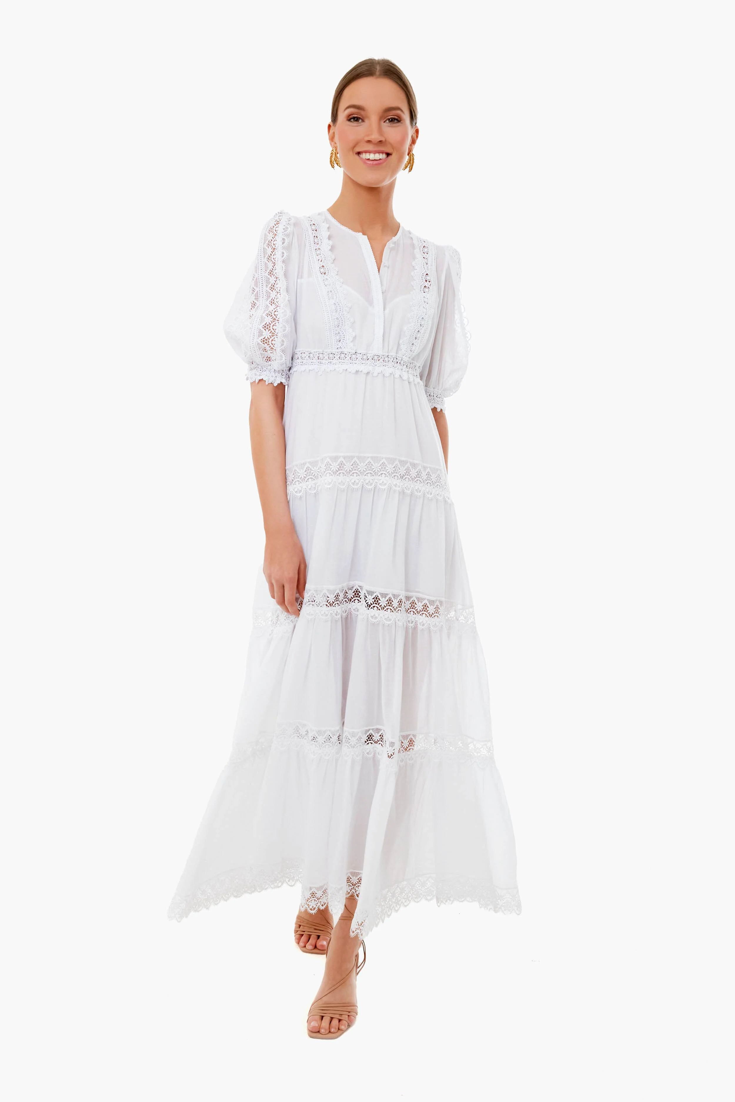 White Long Nadine Dress | Tuckernuck (US)