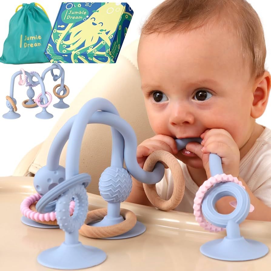 Jumble Jangle Baby Teething Toy – Multi Purpose High Chair Suction Teether Toy: Teething Relief... | Amazon (US)