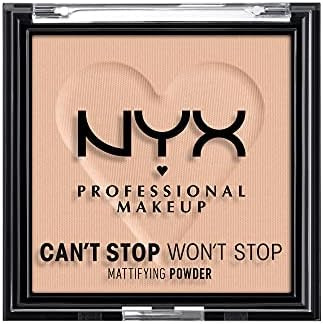NYX PROFESSIONAL MAKEUP Can't Stop Won't Stop Mattifying Pressed Powder - Medium | Amazon (US)
