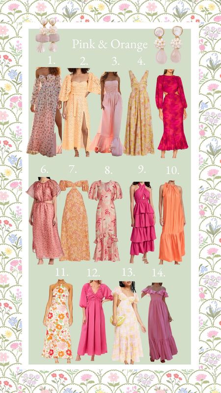 Pink & orange mismatched bridesmaids dresses 💞

#LTKSale #LTKFind #LTKwedding