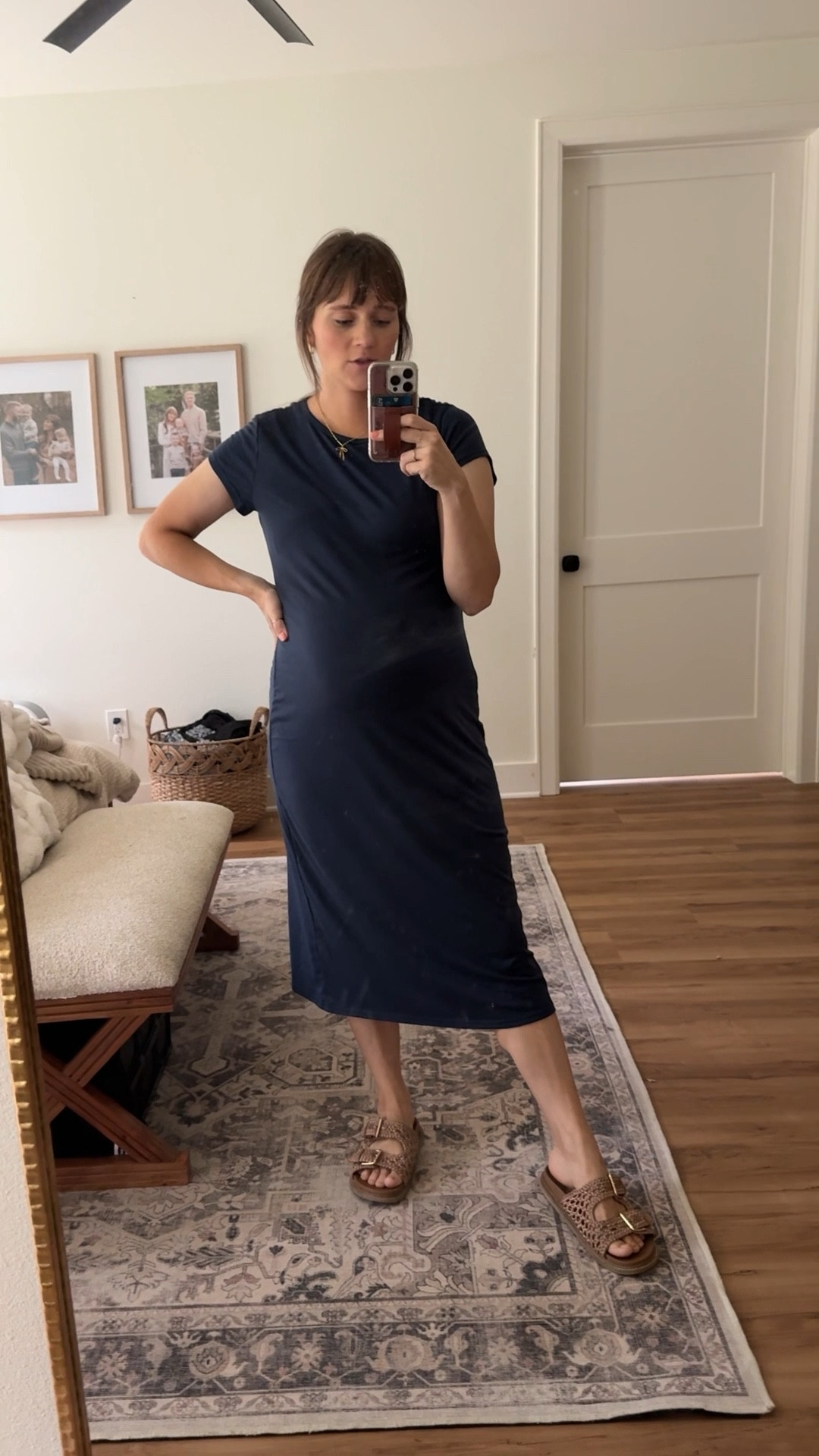 Maternity friendly OOTD. A dress that’s not actually maternity, but bump friendly because it stretches 🫶🏻 clip the coupon on Amazon 

#LTKStyleTip #LTKSeasonal #LTKSaleAlert