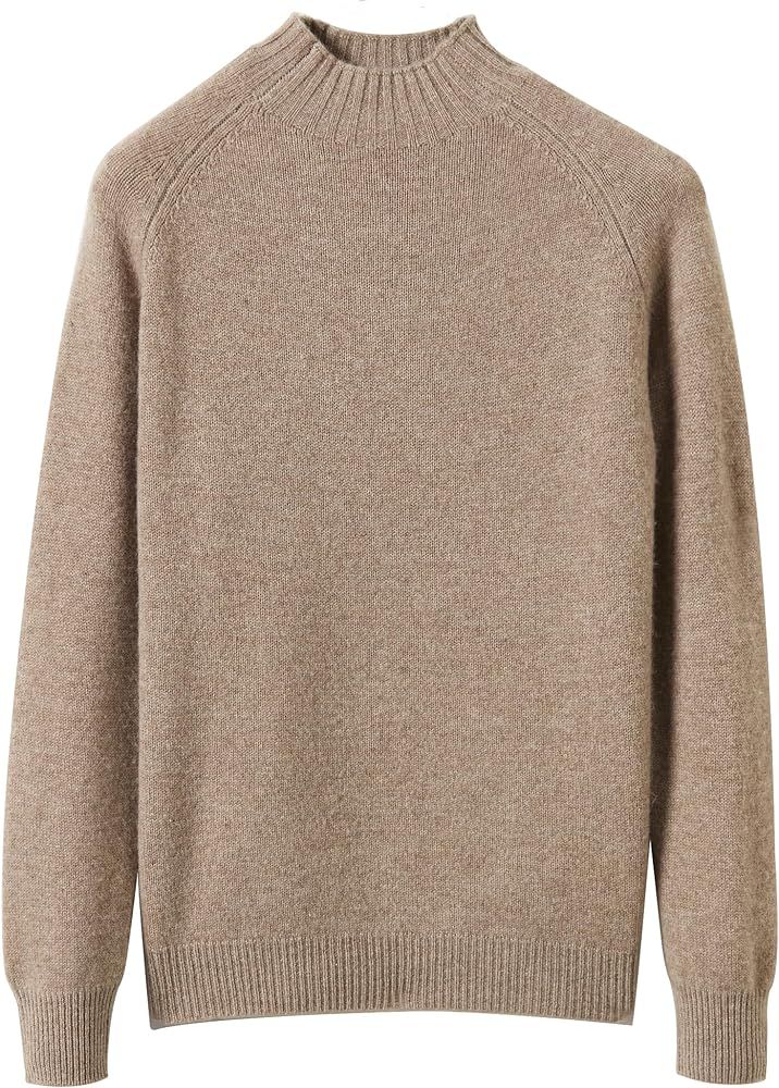 LINY XIN Women's Mock Neck Sweater Fall Winter 100% Merino Wool Basic Warm Soft Long Sleeve Knit ... | Amazon (US)