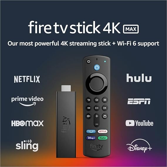 Fire TV Stick 4K Max streaming device, Wi-Fi 6, Alexa Voice Remote (includes TV controls) | Amazon (US)