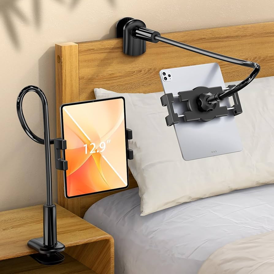 Tablet Stand, Kindle Holder for Reading in Bed, [Flexible Long Arm Gooseneck] [Anti-Slip] [Hands ... | Amazon (US)